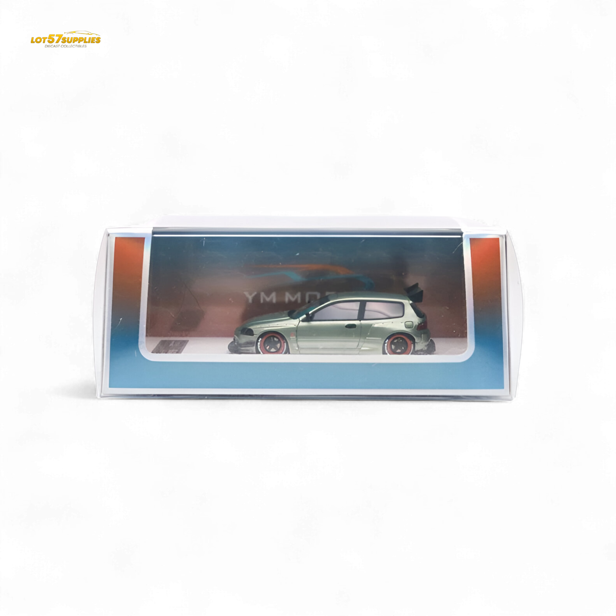 YM Model Honda Civic Pandem EG4 K20 Modified Bronze Green 1:64 Limited to 399 PCS