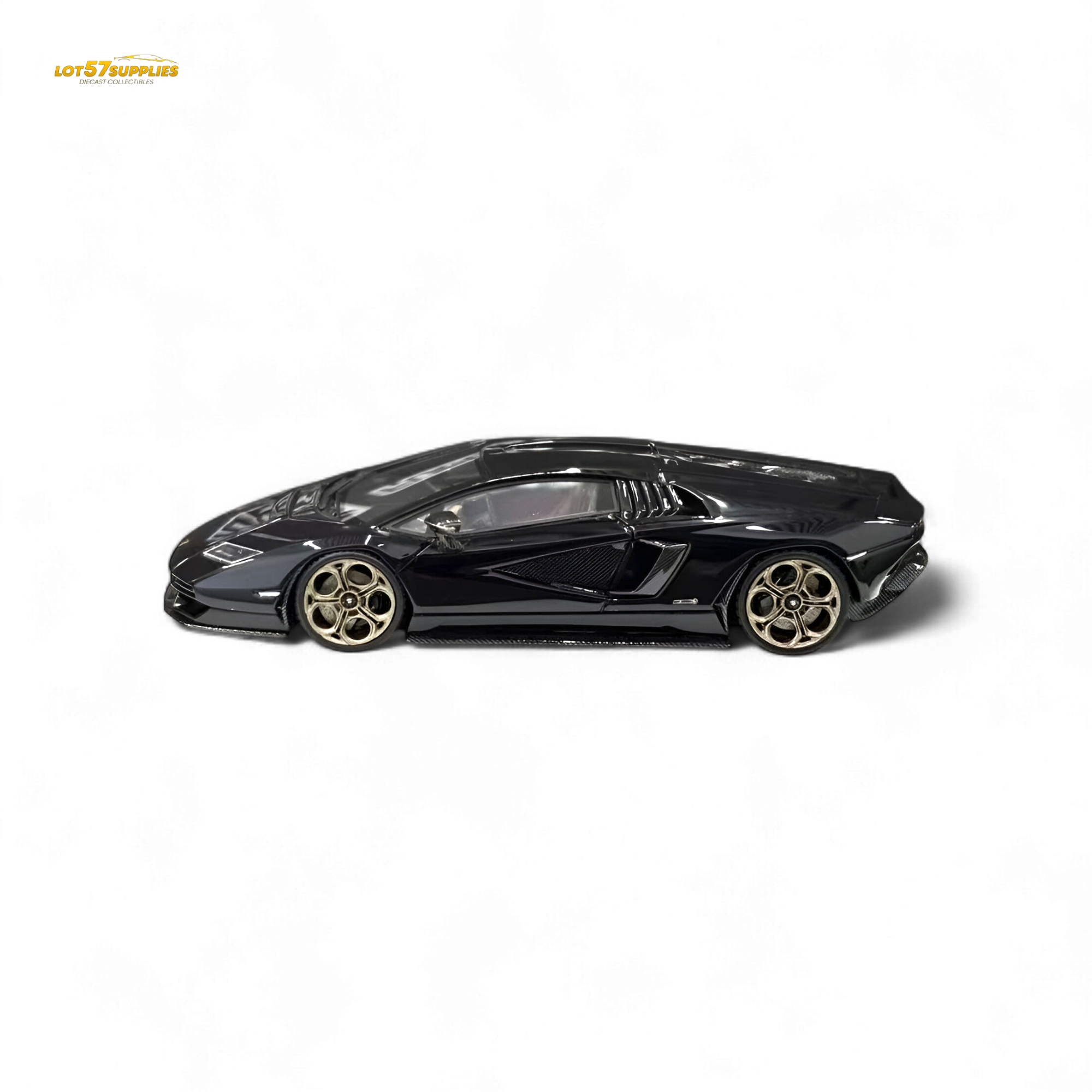 Fuelme Model NEO COUNTACH LPI 800-4 NERO MAIA BLACK 1:64 Resin