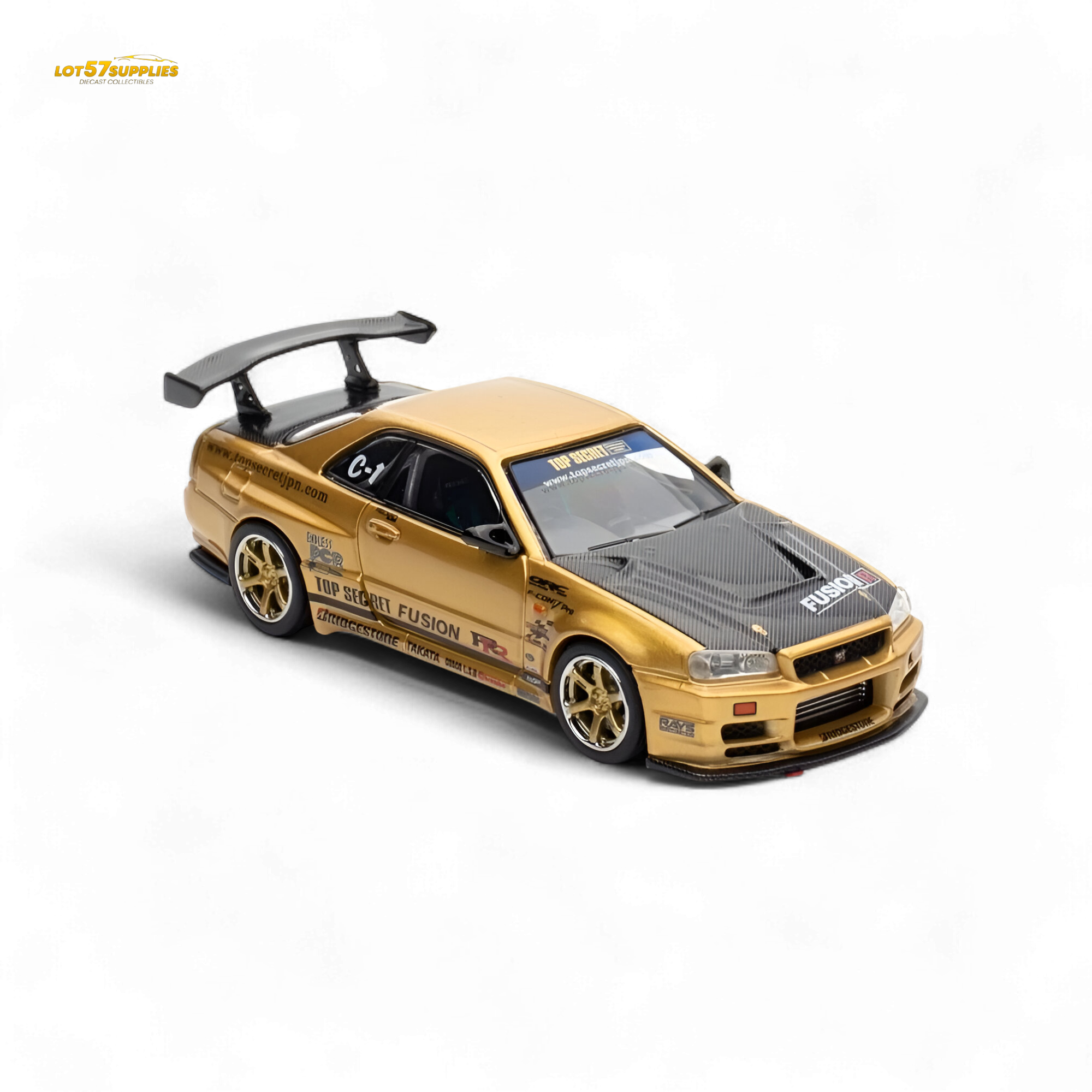 Inno64 TOP SECRET R34 GT-R - Gold 1:64