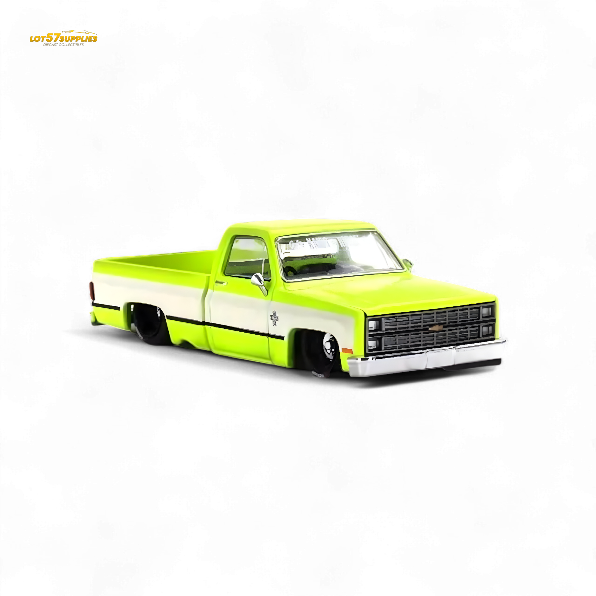 Mini GT x Kaido House Chevrolet Silverado FLO YELLOW 1:64 KHMG112