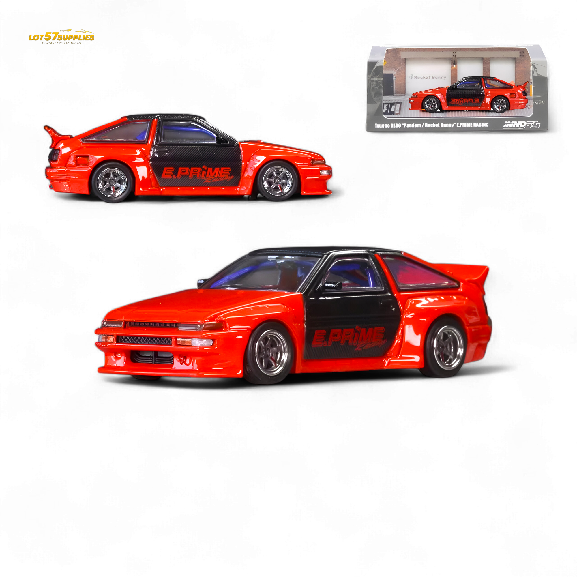 Inno64 Toyota Corolla Sprinter Trueno AE86 "PANDEM / ROCKET BUNNY" E. Prime Racing 1:64 IN64-AE86P-EPR