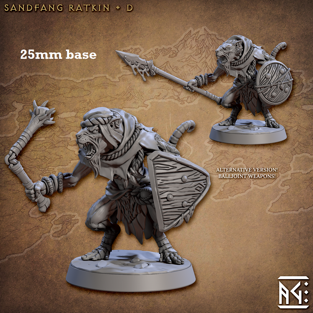 Sandfang Ratkin: Sculpt D (Male Ratkin Soldier)