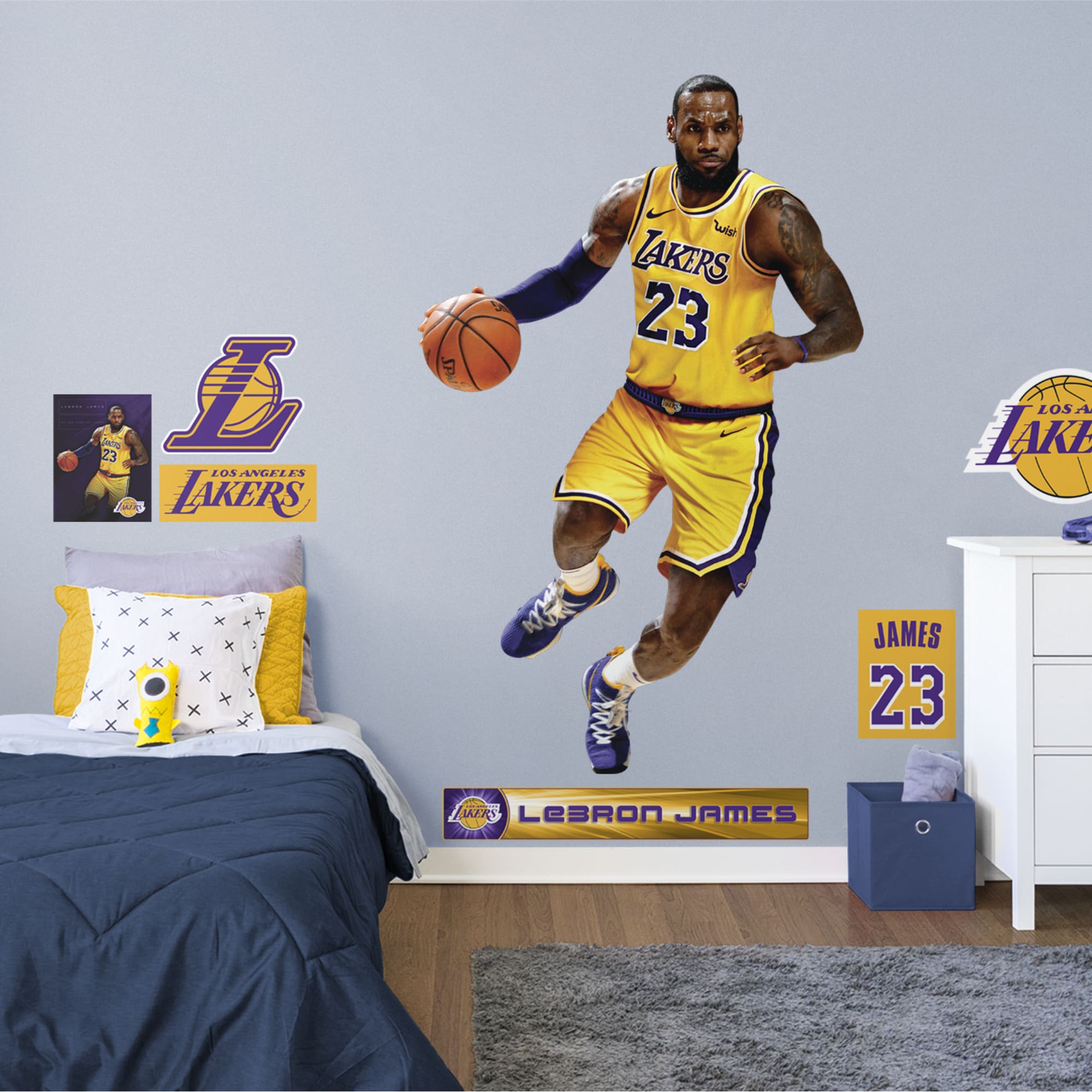 LeBron James - RealBig Collection - Official NBA - Los Angeles Lakers - Reusable Vinyl Wall Decals #1