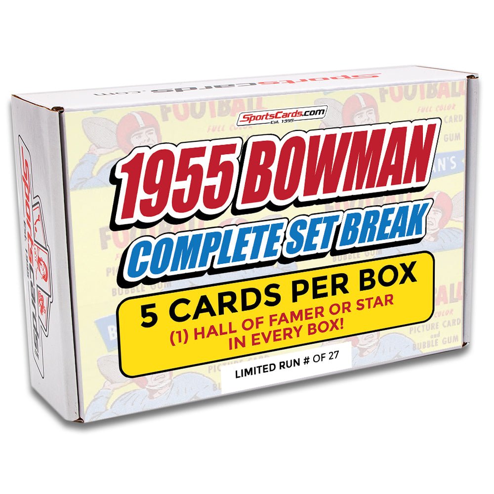 1955 BOWMAN FOOTBALL COMPLETE SET BREAK – 5 CARDS PER BOX! (1) HOFER OR STAR PER BOX!