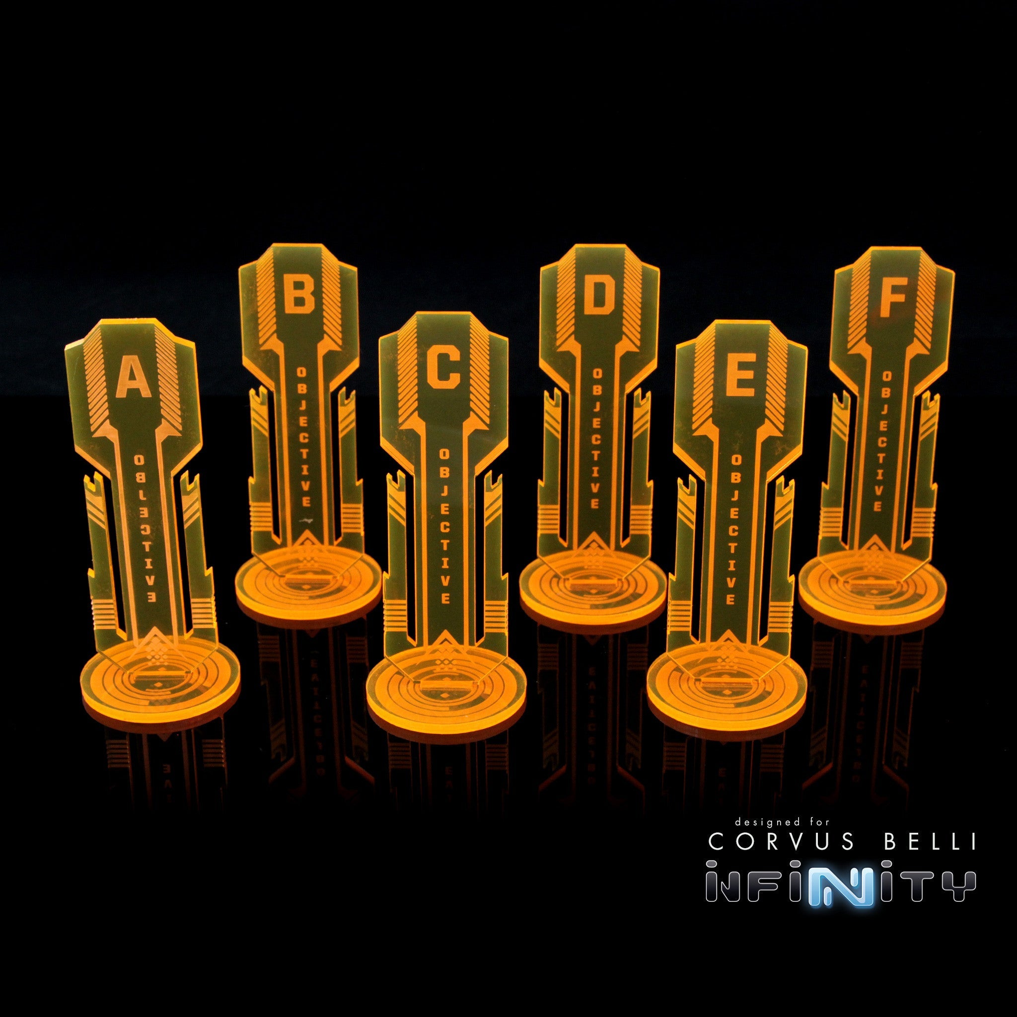 Acrylic Sci Fi Objectives 6 Pack