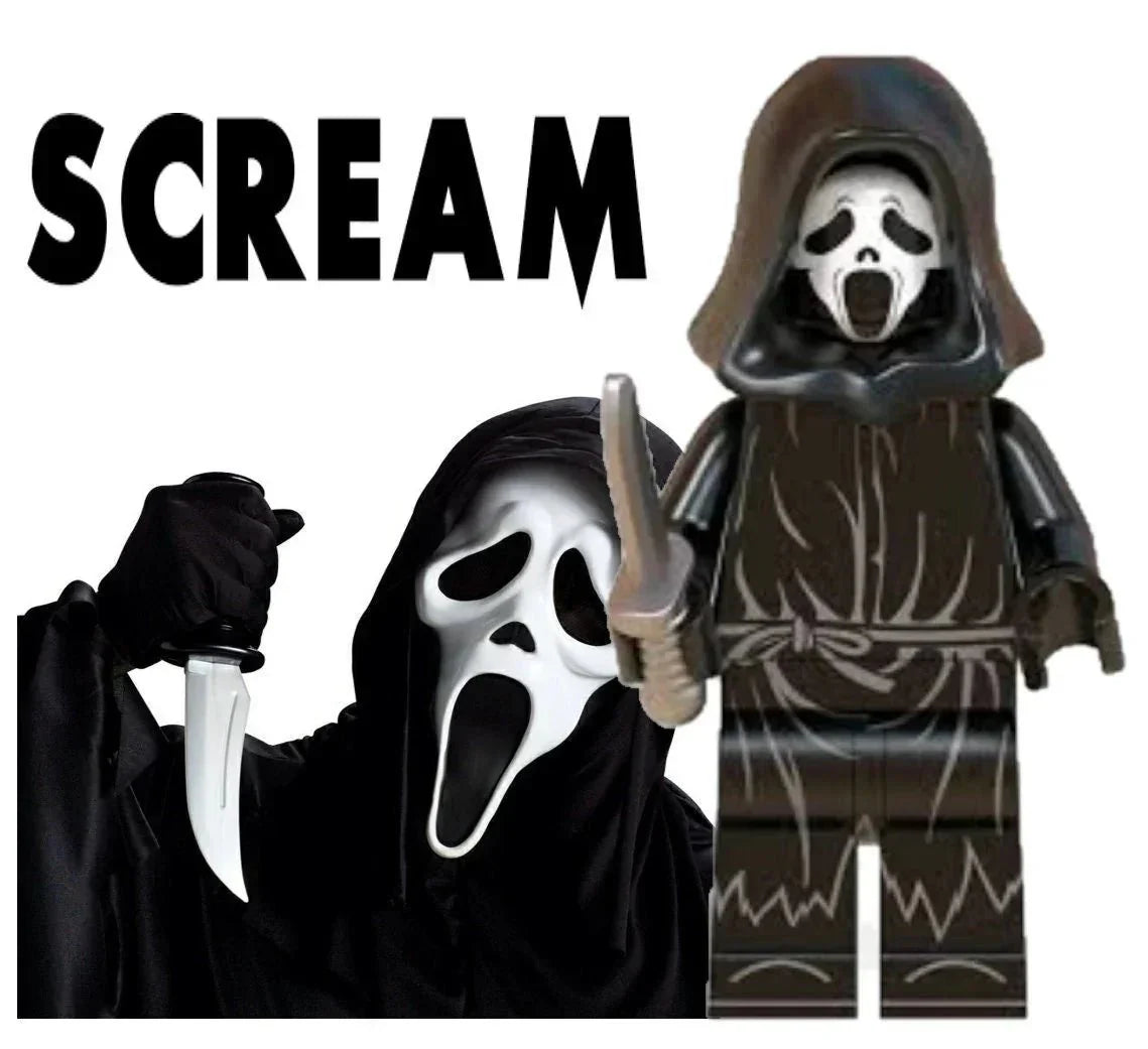 Scream Ghostface Lego Minifigures Custom Horror Toys 1