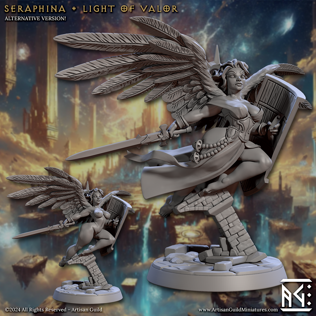 Seraphina, Light of Valor (Female Angel Fighter)