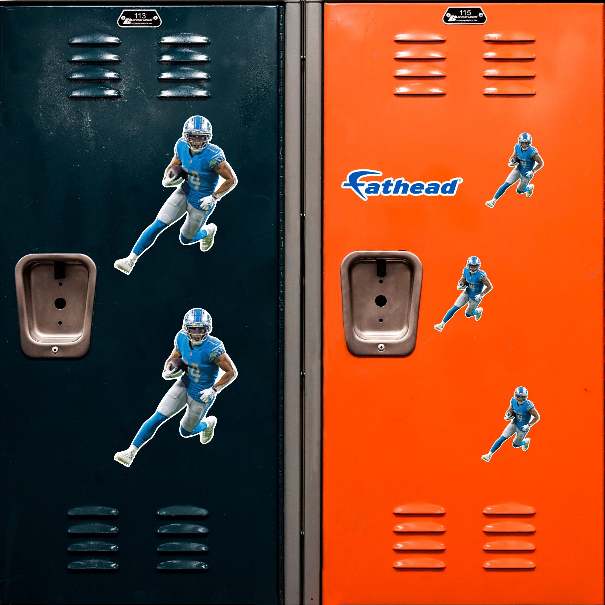 Amon-Ra St. Brown - 5 Minis (Mixed Sizes) - Official NFL - Detroit Lions - Reusable Vinyl Decals