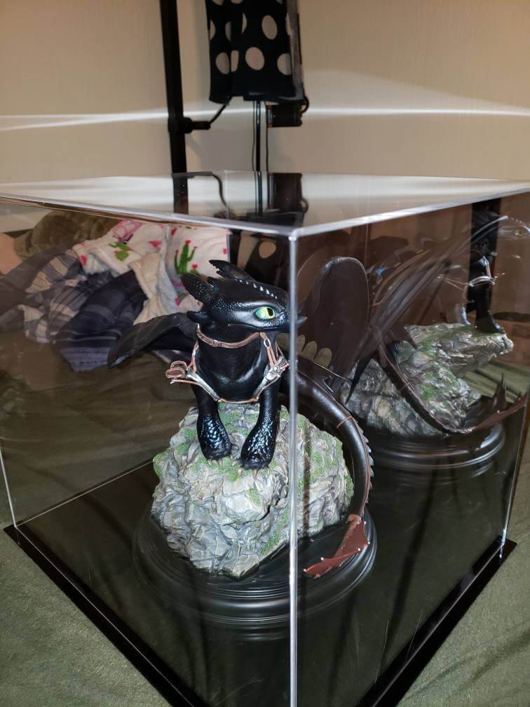 Versatile Acrylic Display Cases with Double Sheet Base with Mirror Case