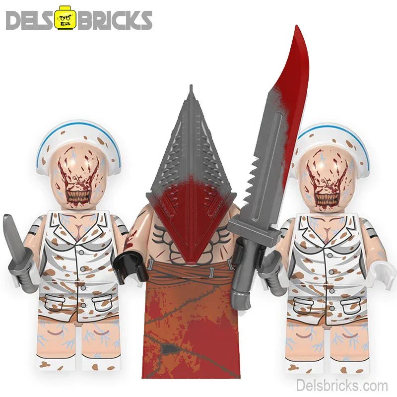 Silent Hill Red Pyramid Head & Nurses Set of 3 Lego Horror Minifigures