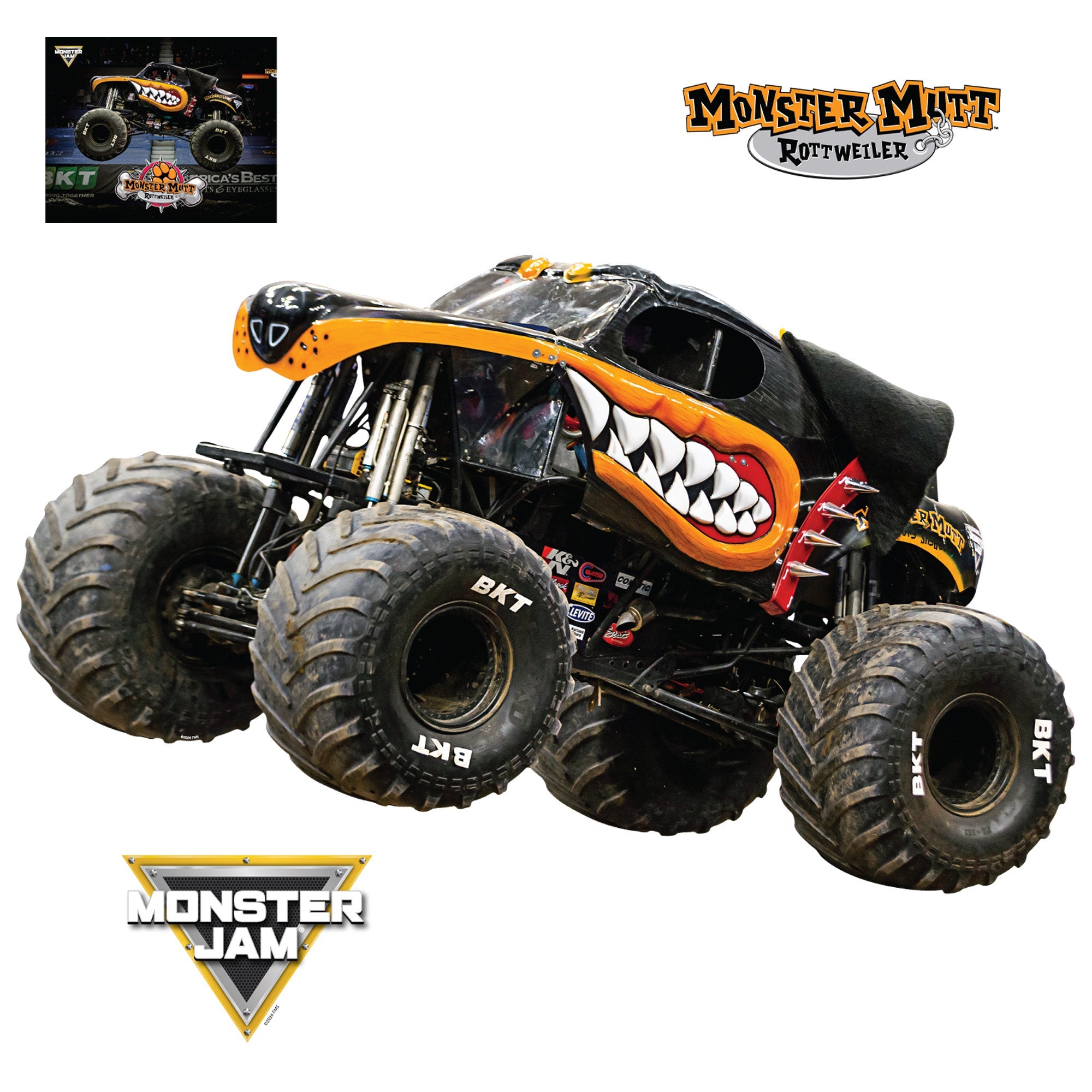 Monster Mutt Rottweiler - RealBig Collection - Official Monster Jam - Reusable Vinyl Wall Decals