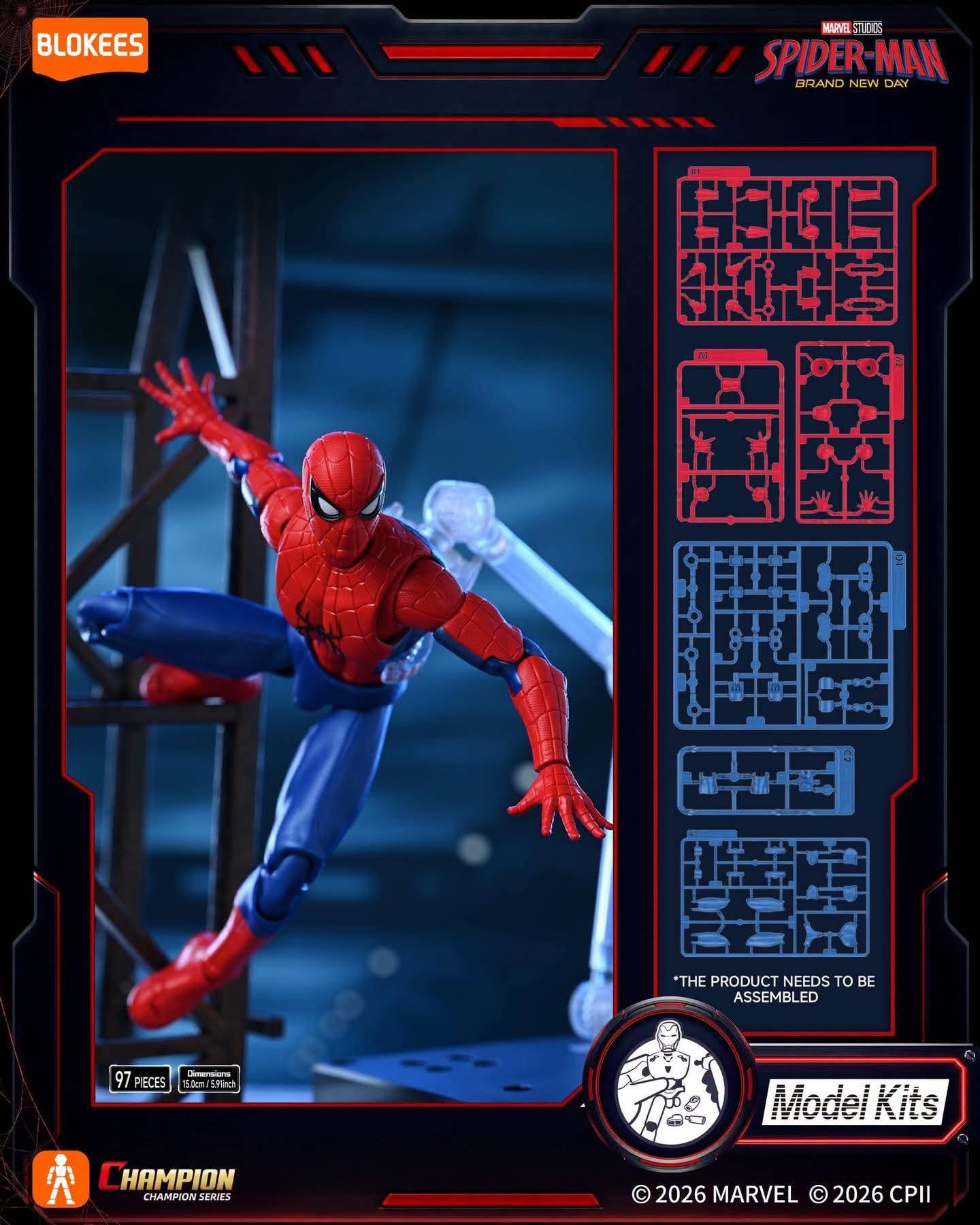 Marvel Heroes Brand New Day Champion Class 13 Spider-Man Model Kits | Blokees (Pre-Order)