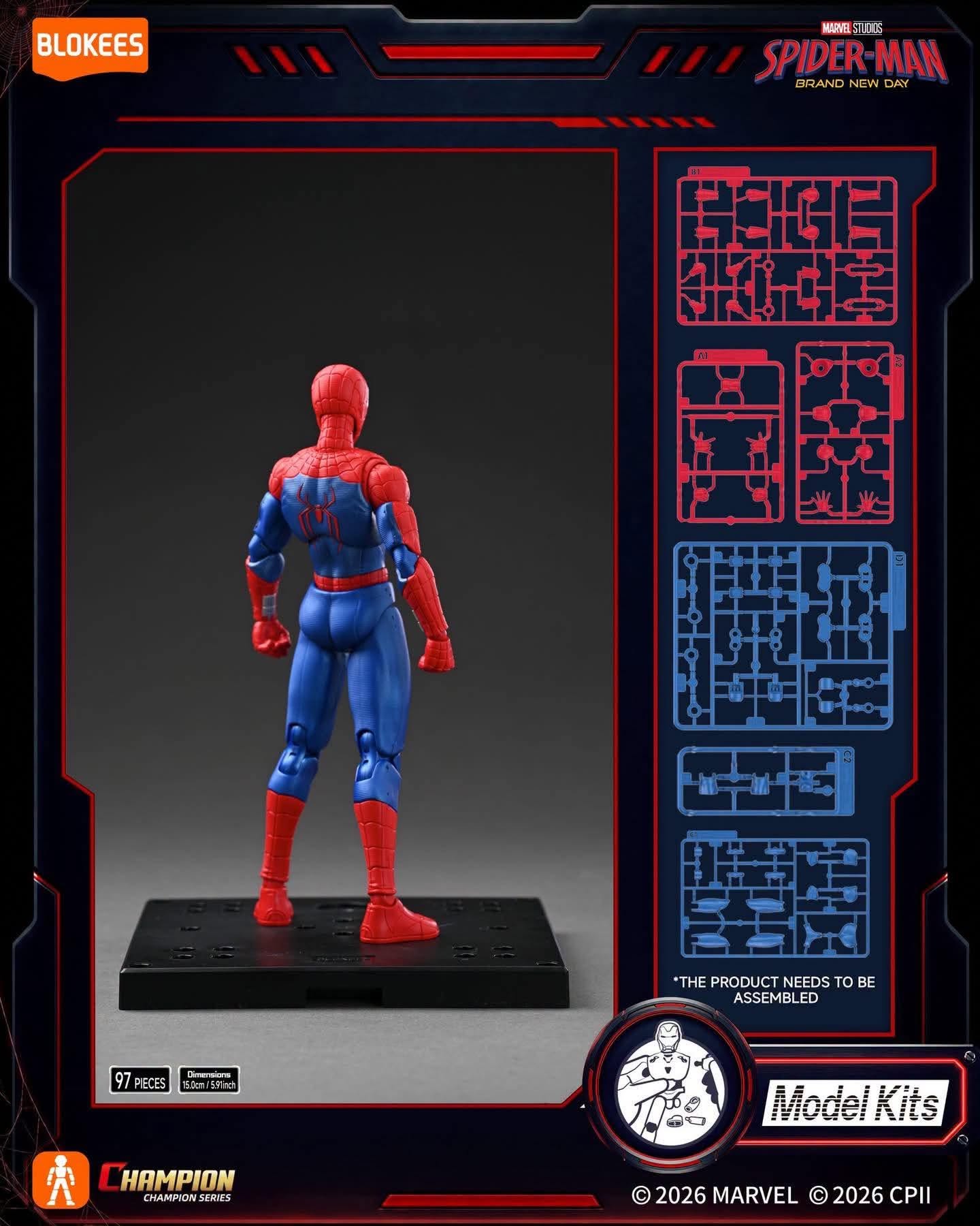 Marvel Heroes Brand New Day Champion Class 13 Spider-Man Model Kits | Blokees (Pre-Order)