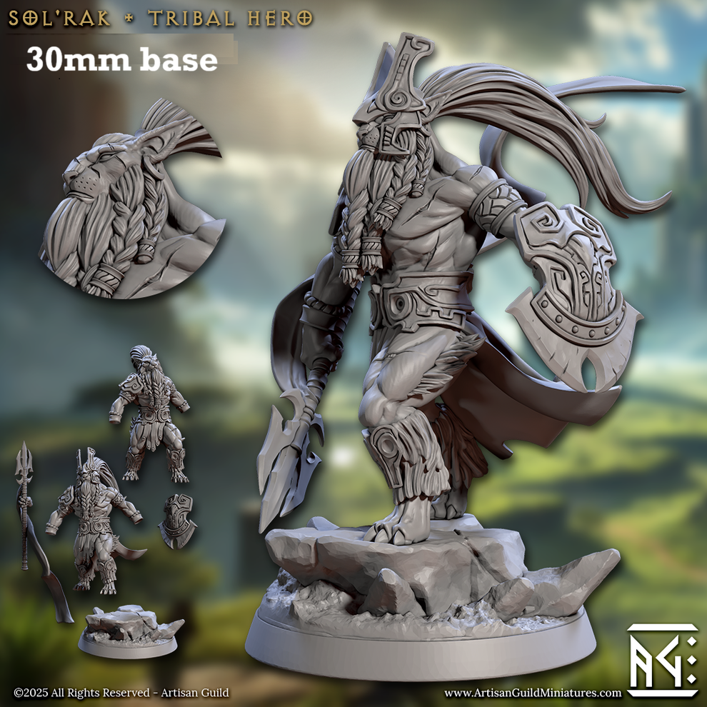 Sol'rak, Tribal Hero (Male Leonin Noble)