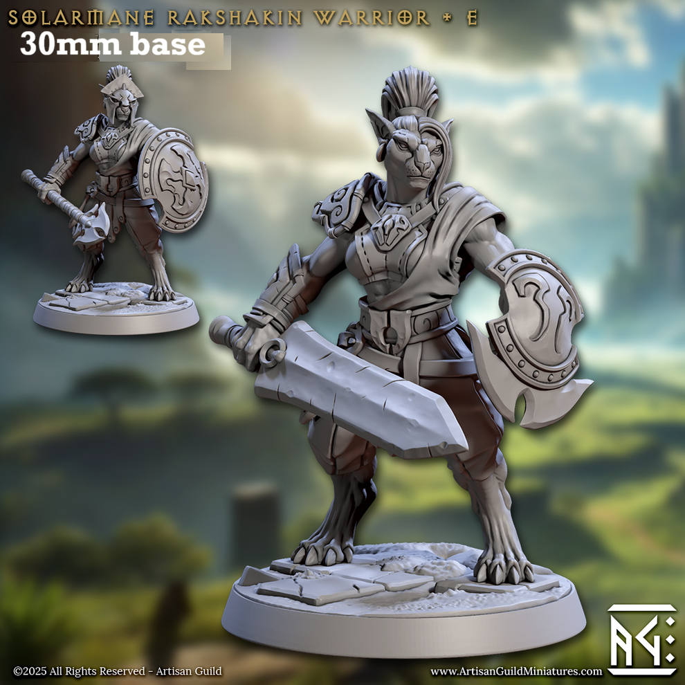 Solarmane Rakshakin Warrior: Sculpt E (Female Leonin Gladiator)