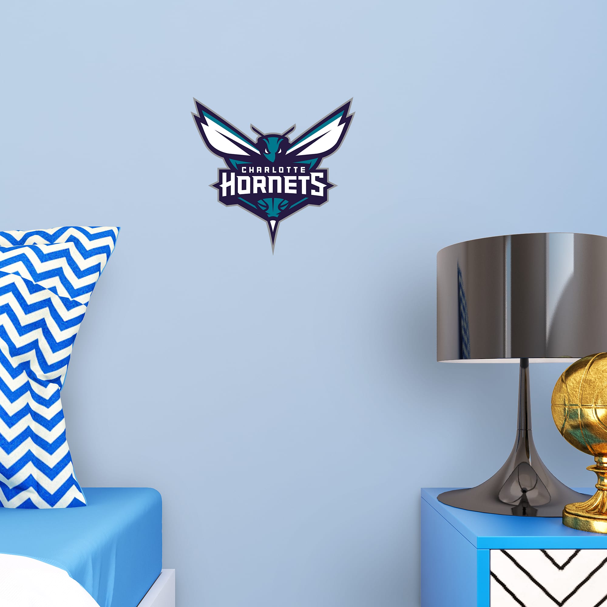 Charlotte Hornets - RealBig Logo Collection - Official NBA - Reusable Vinyl Wall Decals