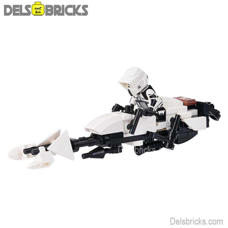 Speeder Bike & Biker Scout Lego Minifigures Custom Toys 1