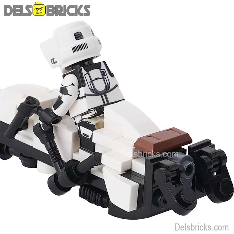 Speeder Bike & Biker Scout Lego Minifigures Custom Toys 1