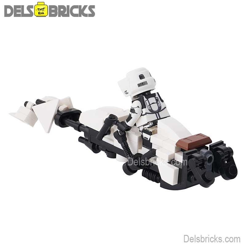 Speeder Bike & Biker Scout Lego Minifigures Custom Toys 1