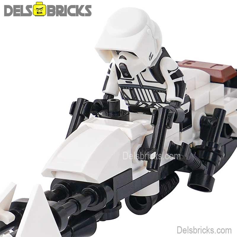 Speeder Bike & Biker Scout Lego Minifigures Custom Toys 1