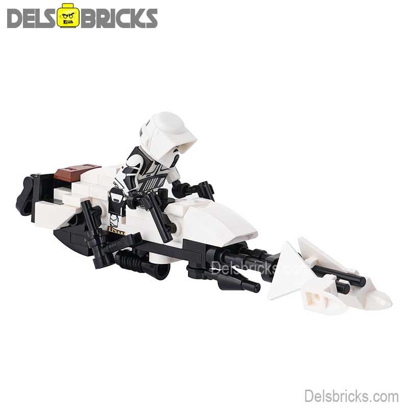 Speeder Bike & Biker Scout Lego Minifigures Custom Toys 1