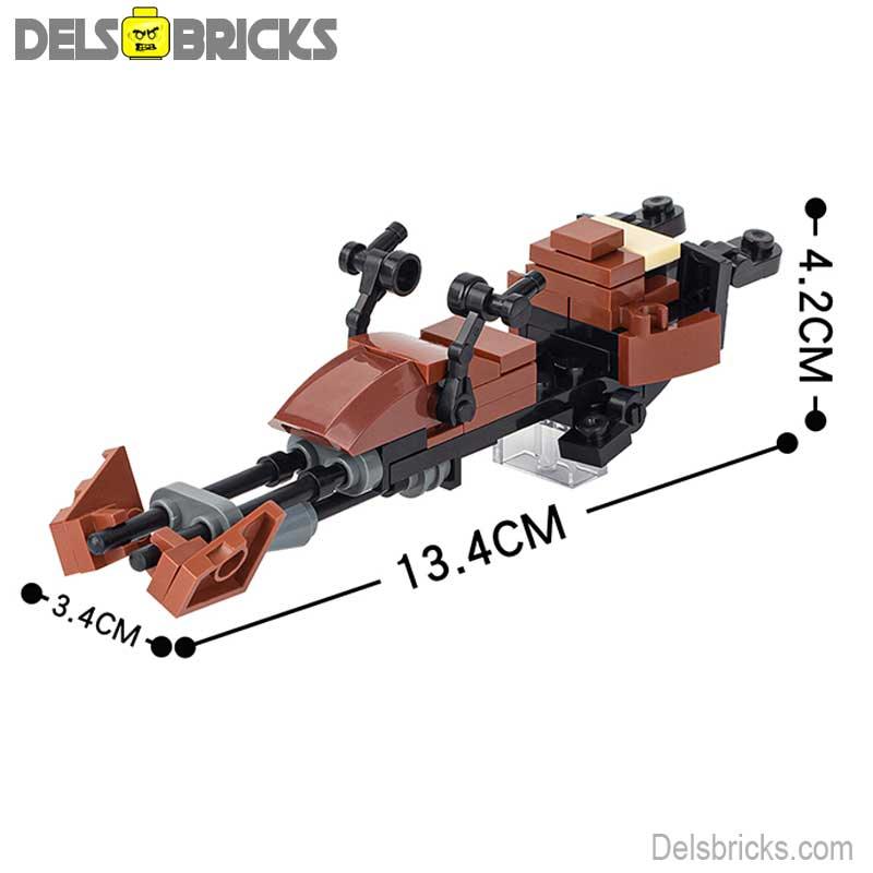 Speeder Bike Star Wars Lego Minifigures Custom Toys 2