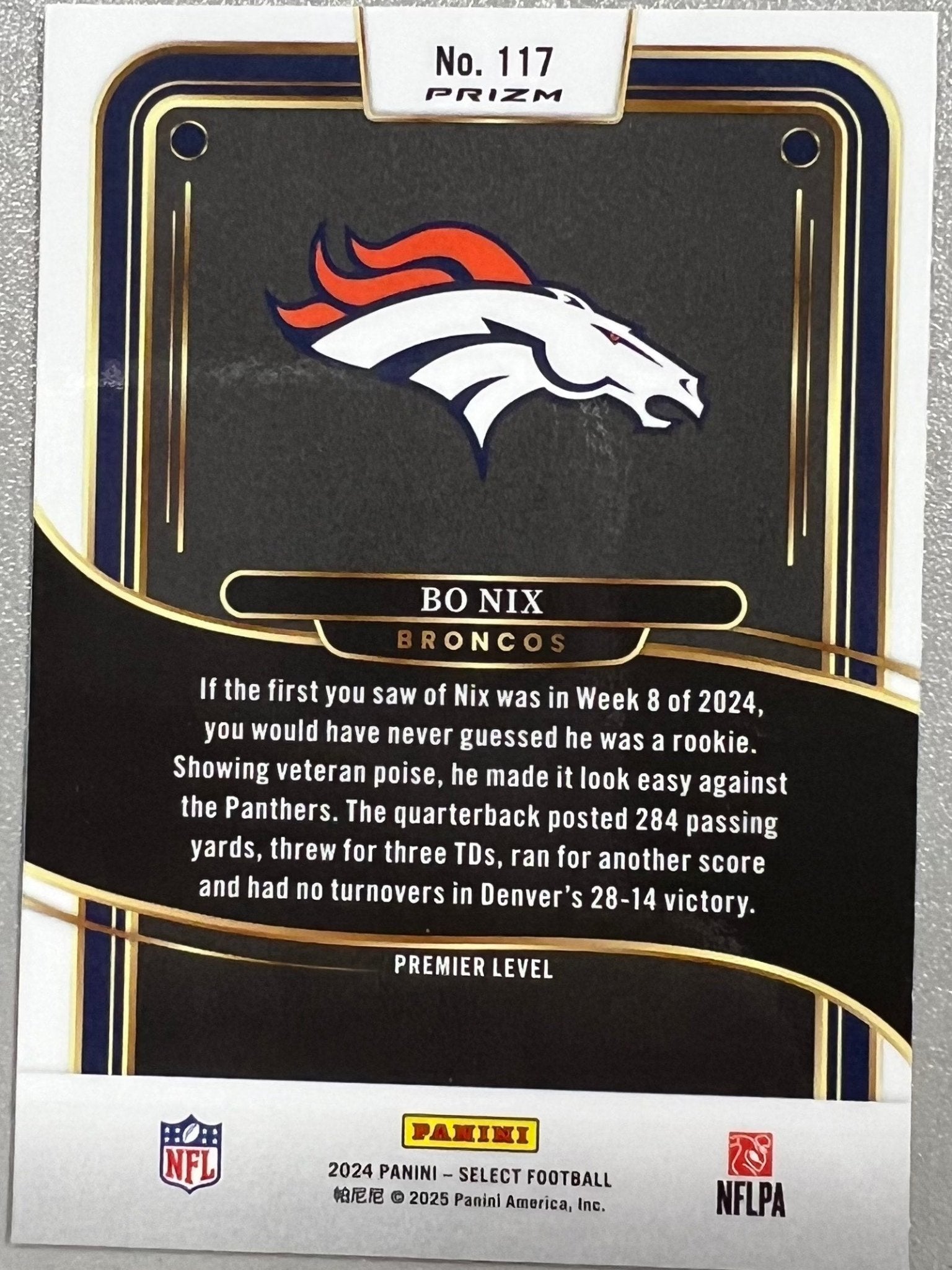 Bo Nix - 2024 Panini Select - #117