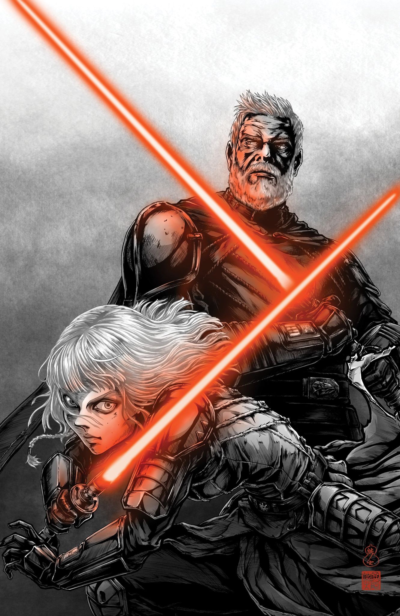 STAR WARS: AHSOKA #1 (TAKASHI OKAZAKI EXCLUSIVE TRADE/VIRGIN VARIANT SET)(PART 1 OF 8 ~ BAYLAN SKOLL & SHIN HATI)