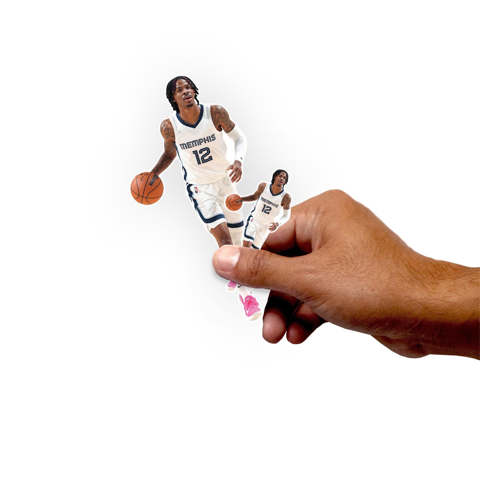 Ja Morant - 5 Minis (Mixed Sizes) - Official NBA - Memphis Grizzlies - Reusable Vinyl Decals