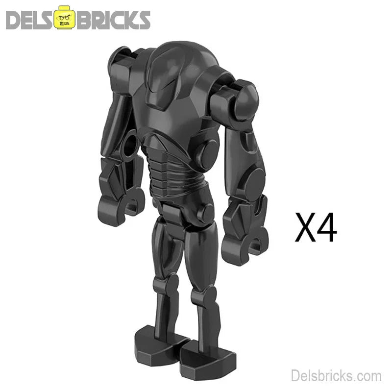 Super Battle Droids set of 4 Lego Star wars Minifigures Custom Toys