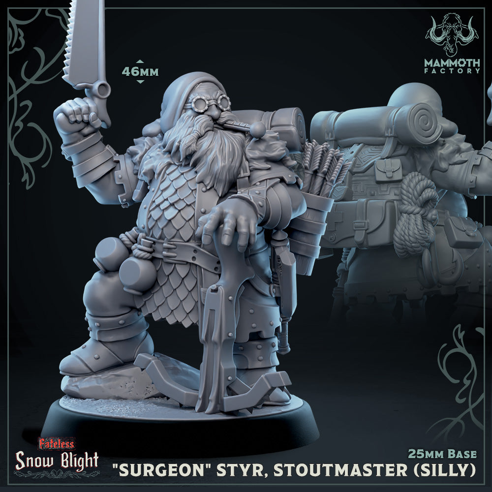 "Surgeon" Styr, Stoutmaster (Male Dwarf Fighter)
