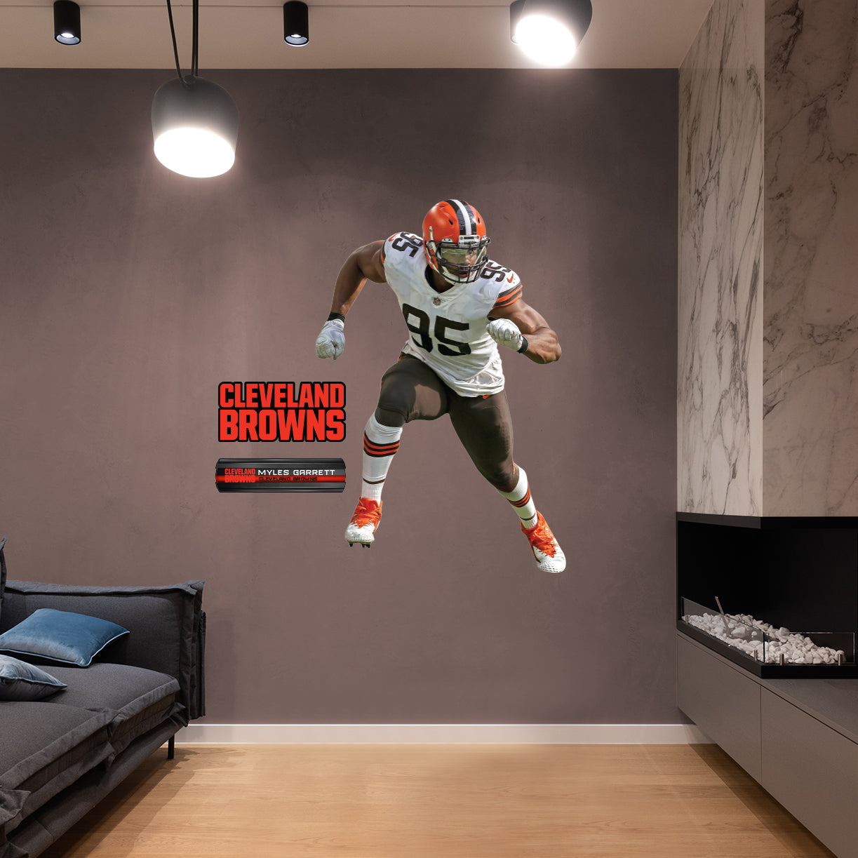Myles Garrett - RealBig Collection - Official NFL - Cleveland Browns - Reusable Vinyl Wall Decals #1
