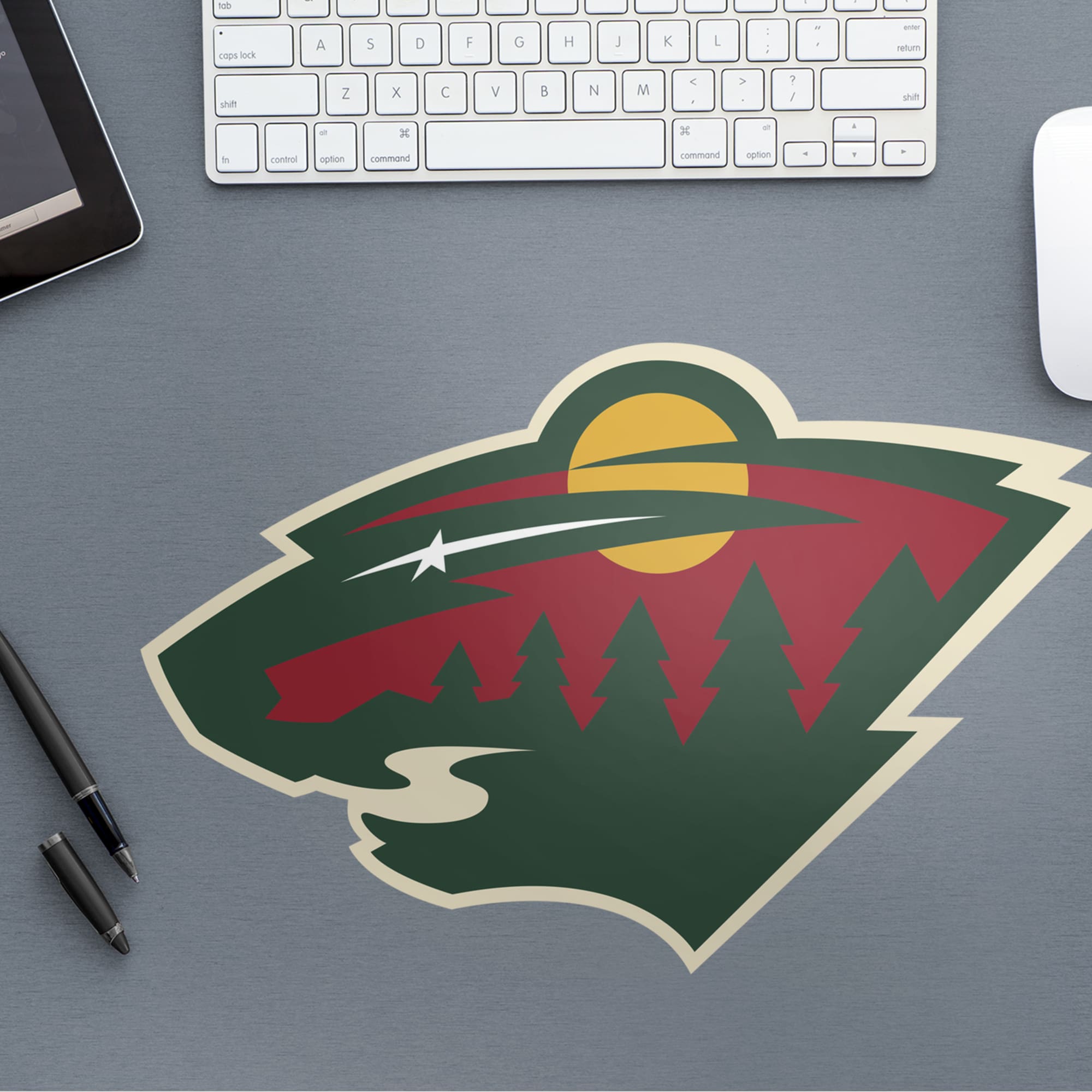 Minnesota Wild - RealBig Logo Collection - Official NHL - Reusable Vinyl Wall Decals
