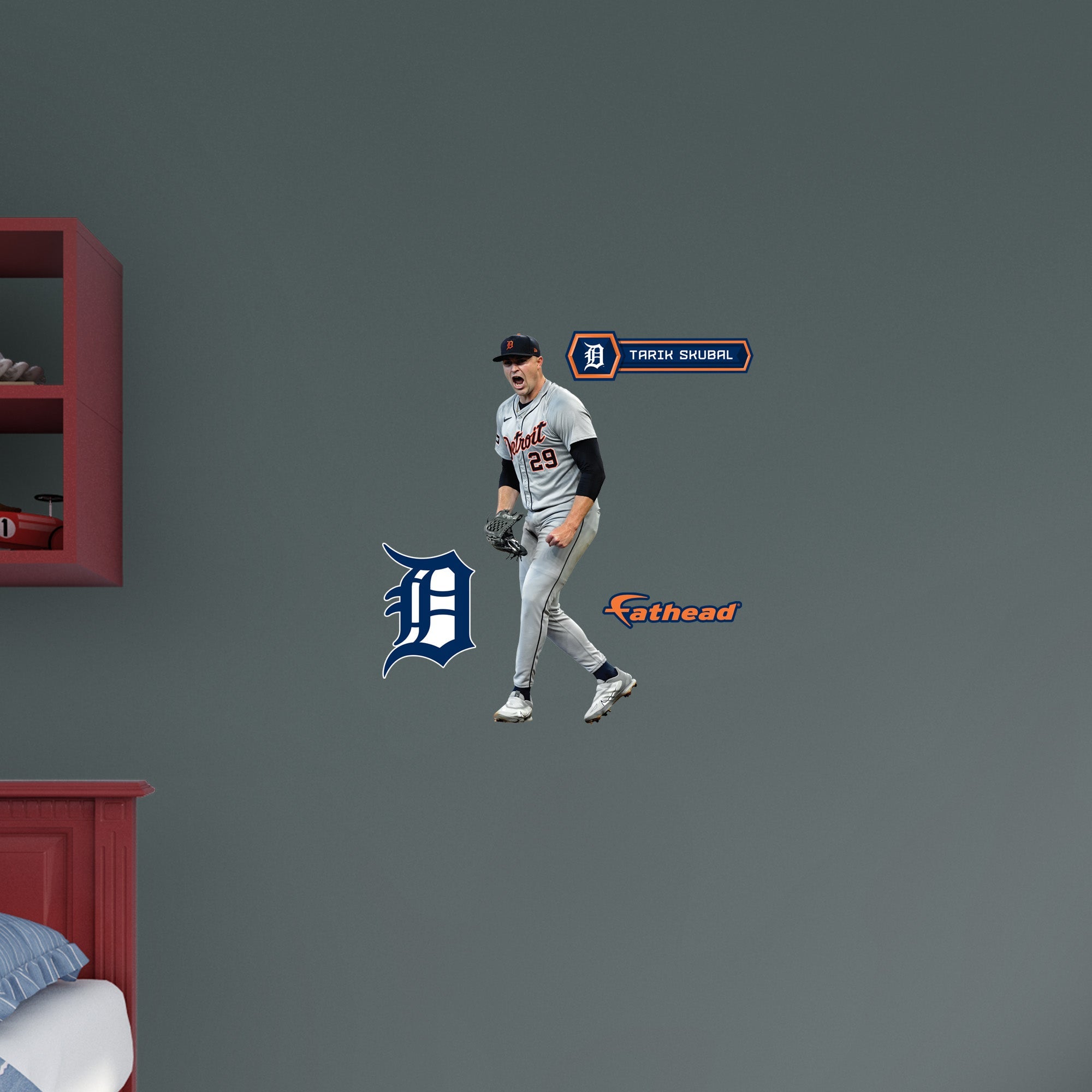 Tarik Skubal - RealBig Celebration Collection - Official MLB - Detroit Tigers - Reusable Vinyl Wall Decals