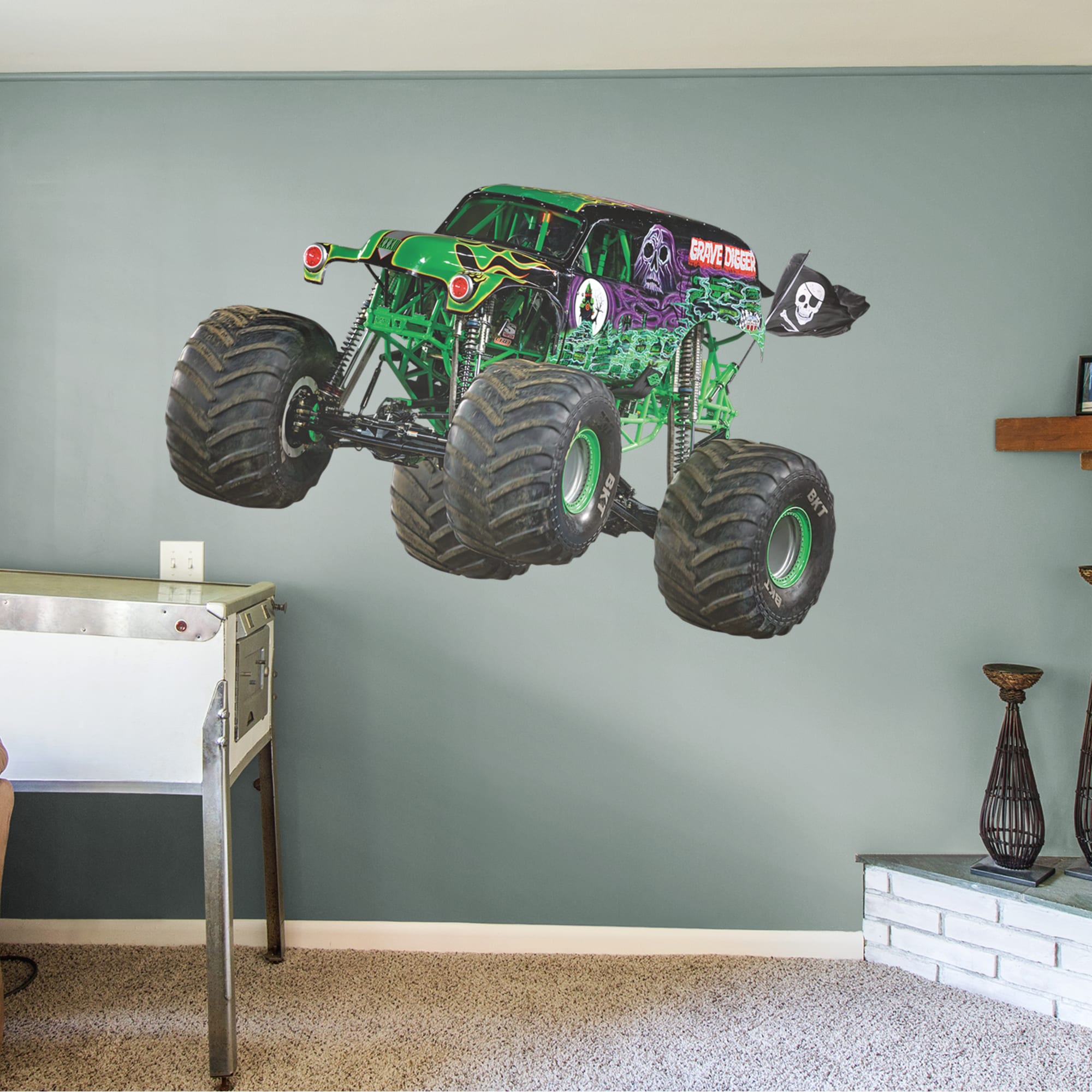 Grave Digger - Monster Jam - RealBig Collection - Official Monster Jam - Reusable Vinyl Wall Decals #1