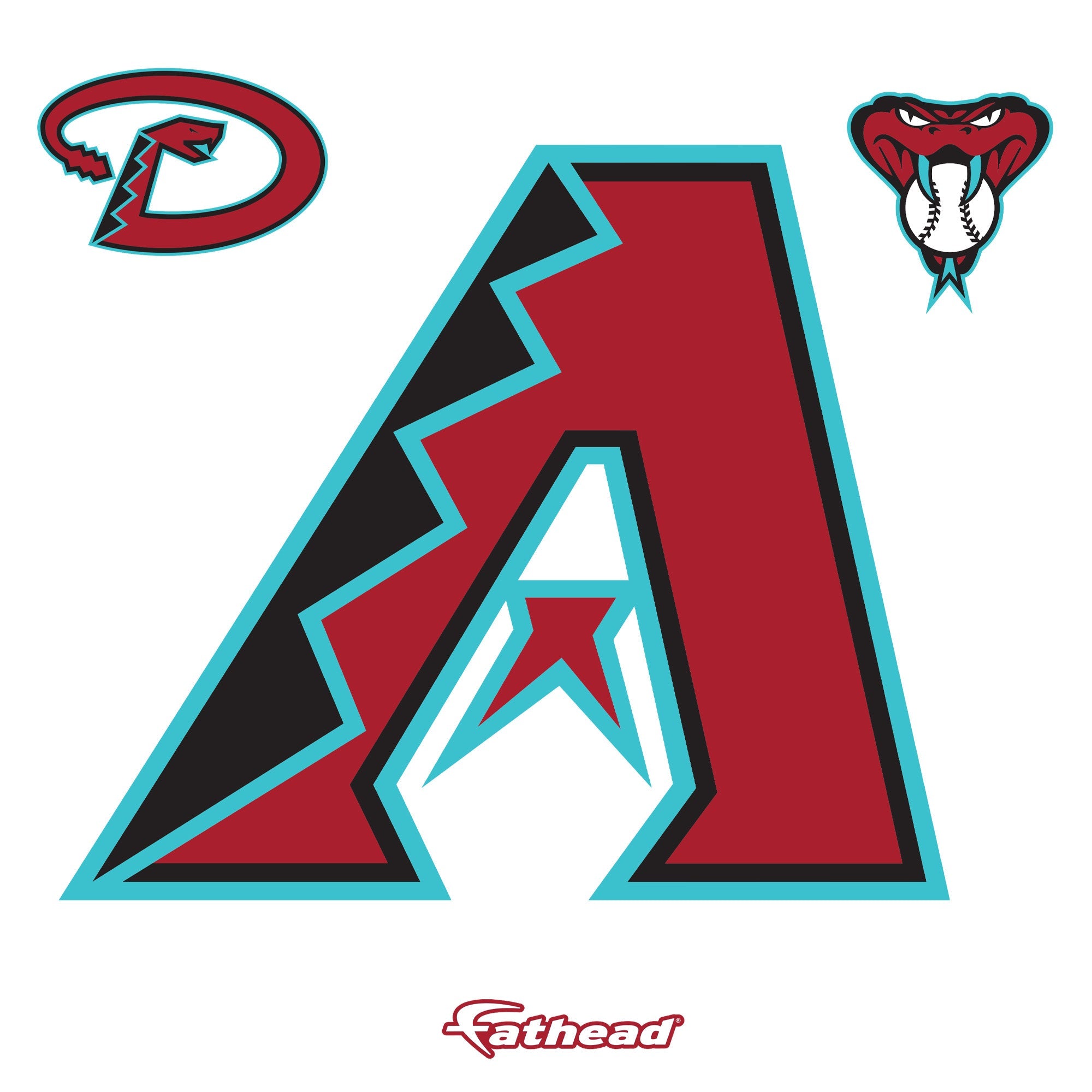 Arizona Diamondbacks - RealBig Logo Collection - Official MLB - Reusable Vinyl Wall Decals