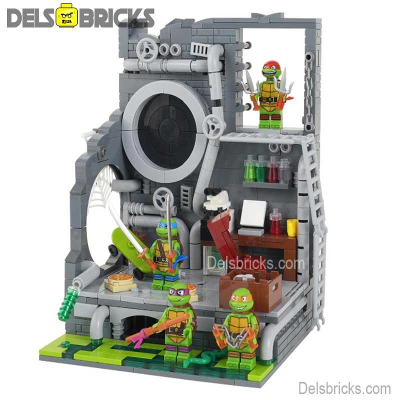 Teenage Mutant Ninja Turtles sewer Lair Lego Minifigures Custom Toys