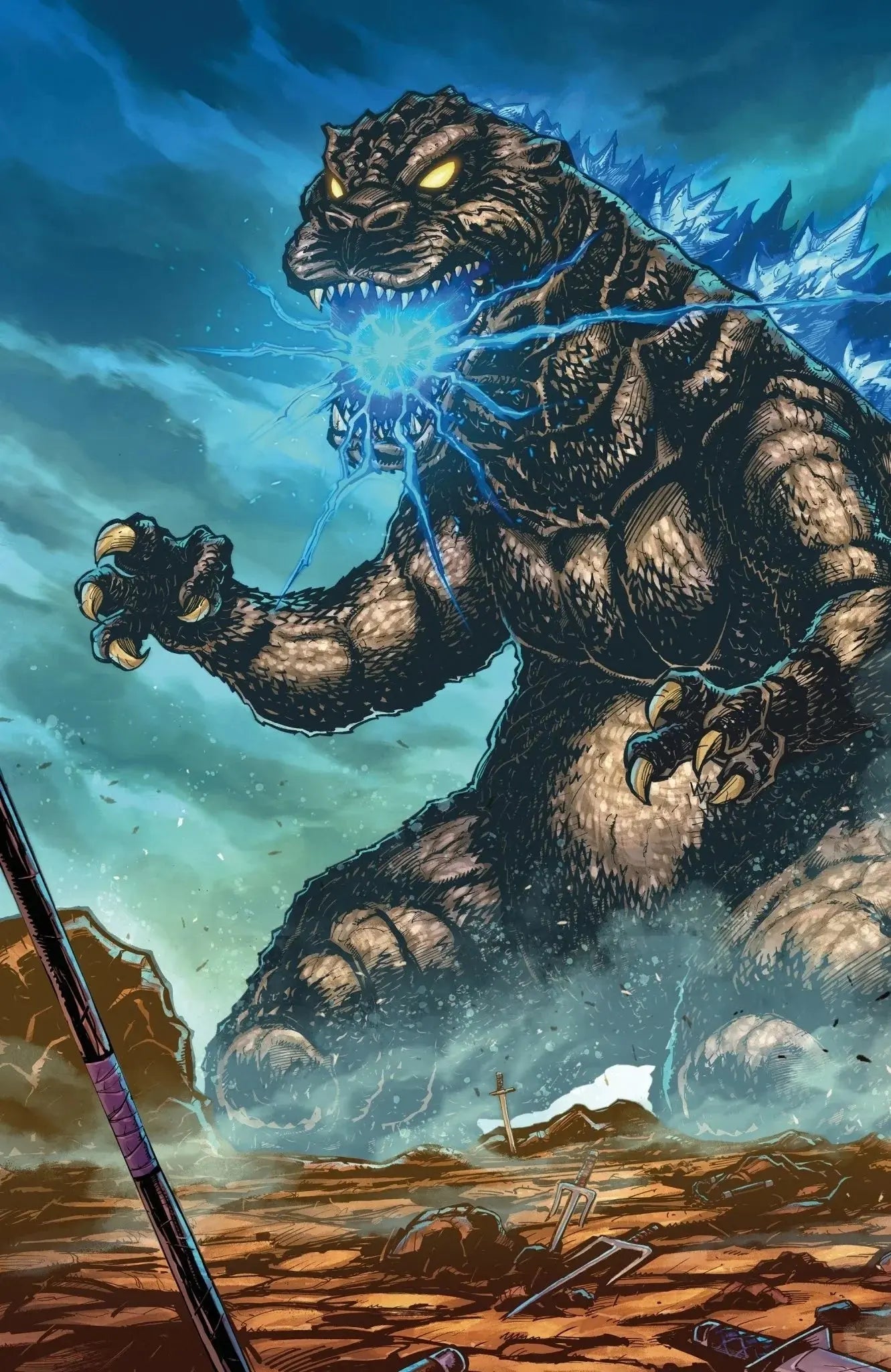 Teenage Mutant Ninja Turtles x Godzilla #1 - ECC Franck Uzan Variant -