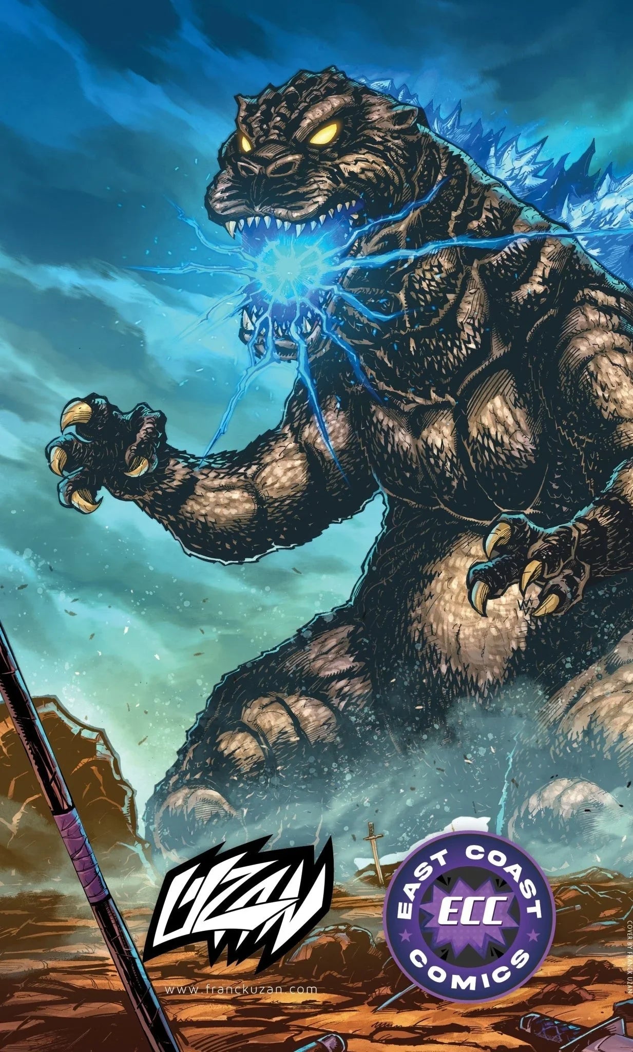 Teenage Mutant Ninja Turtles x Godzilla #1 - Franck Uzan Variant - Right Side Wrap-Around (11/12/25)
