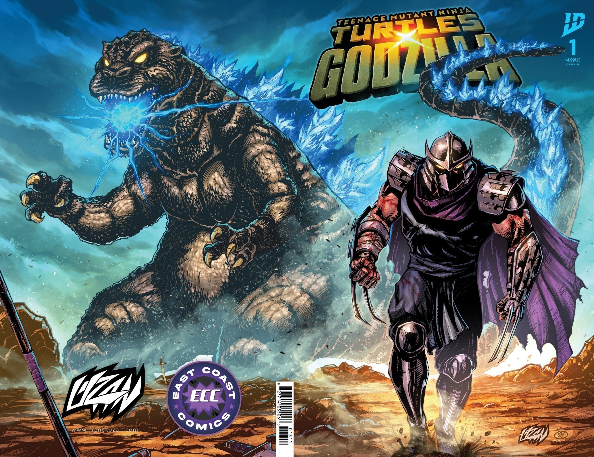 Teenage Mutant Ninja Turtles x Godzilla #1 - Franck Uzan Variant - Right Side Wrap-Around (11/12/25)