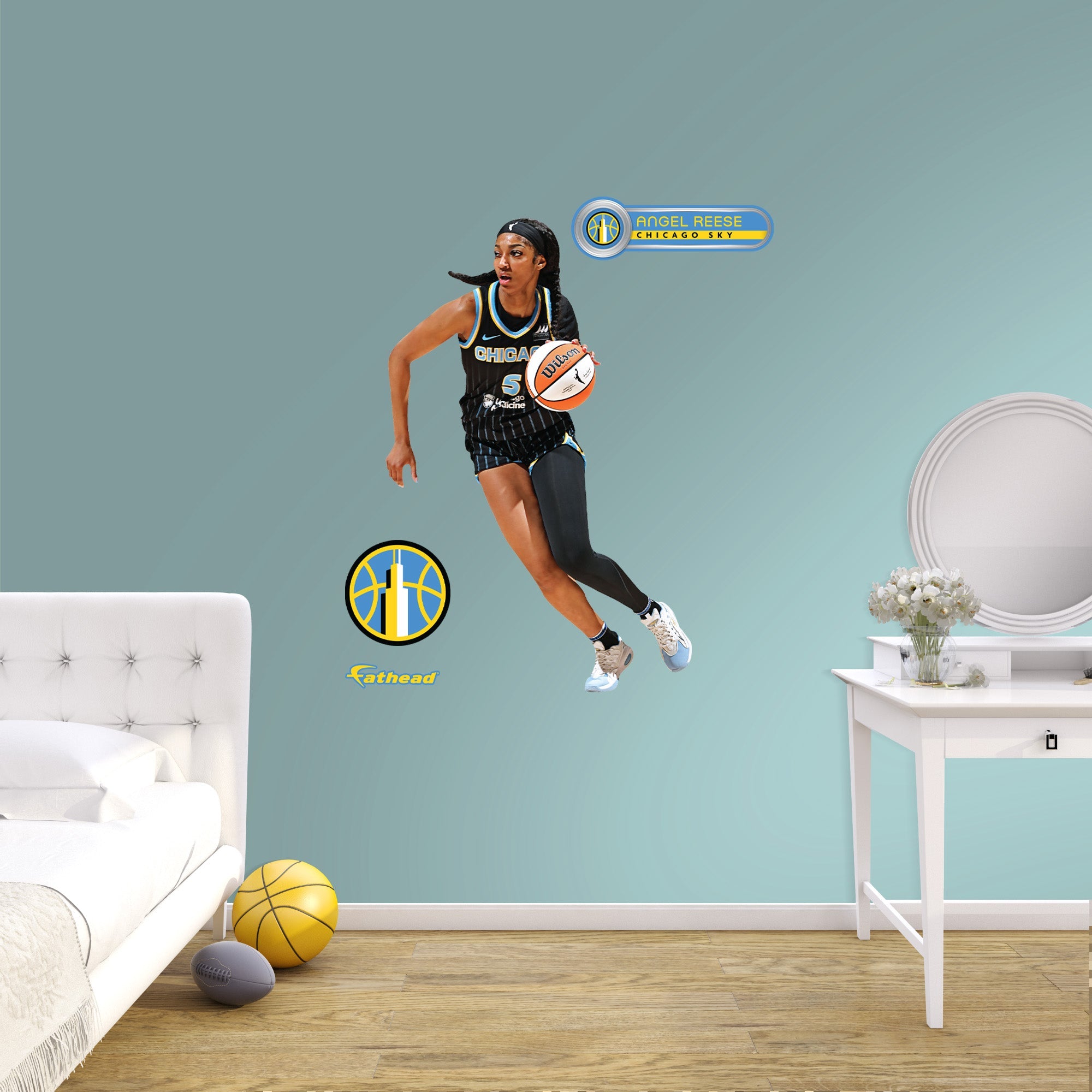 Angel Reese - RealBig Collection - Official WNBA - Chicago Sky - Reusable Vinyl Wall Decals