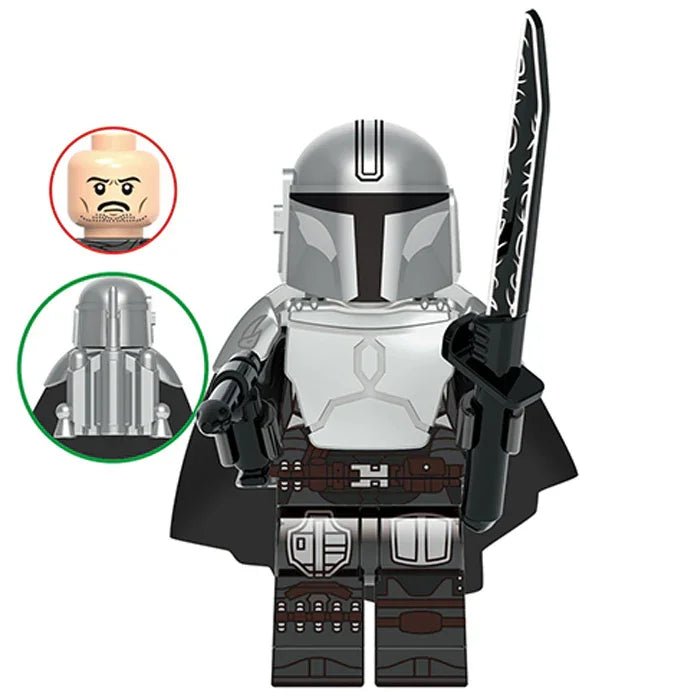The Mandalorian Din Djarin with darksaber Lego Star wars Minifigures custom Toys
