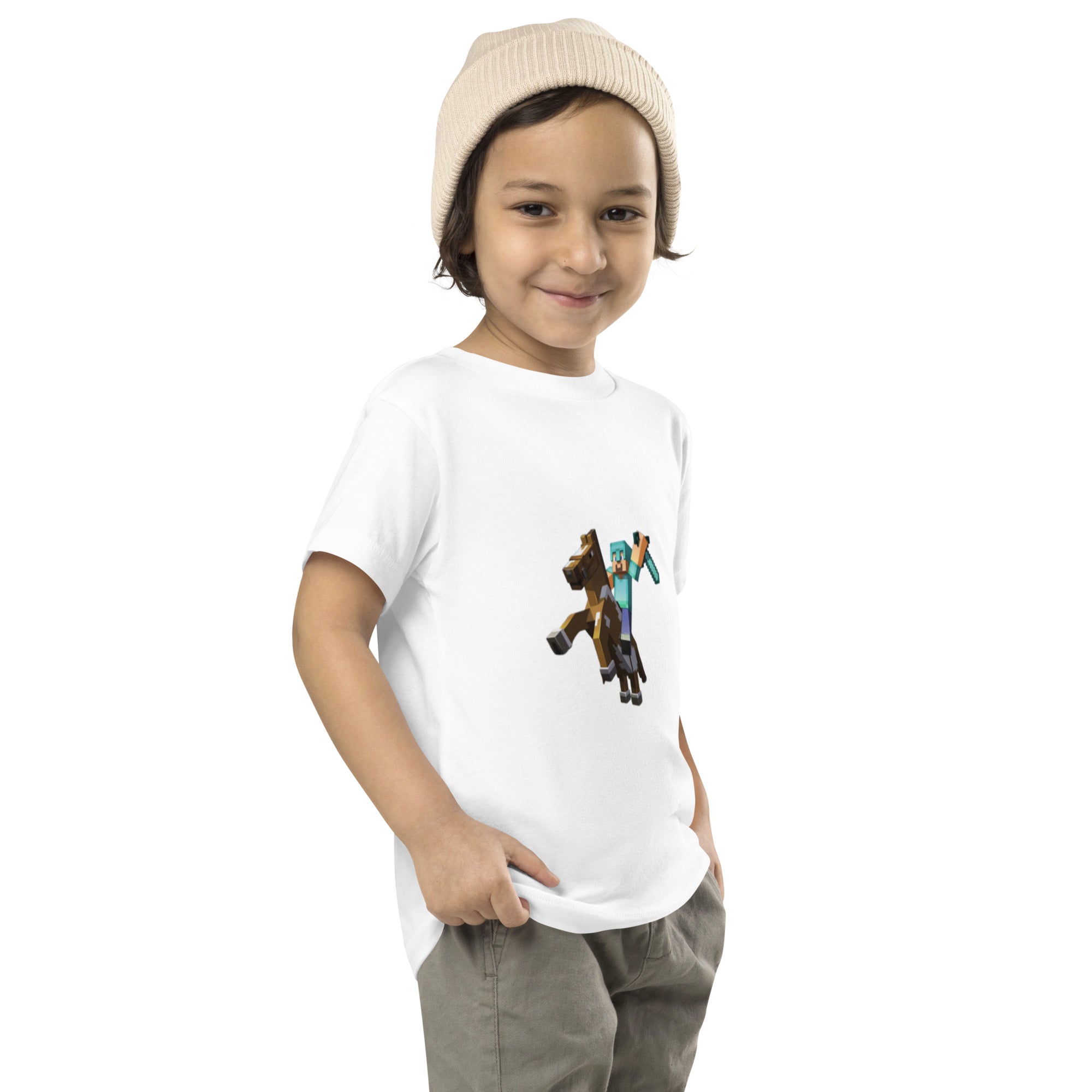 Minecraft Herobrine Design Toddler Short Sleeve Tee