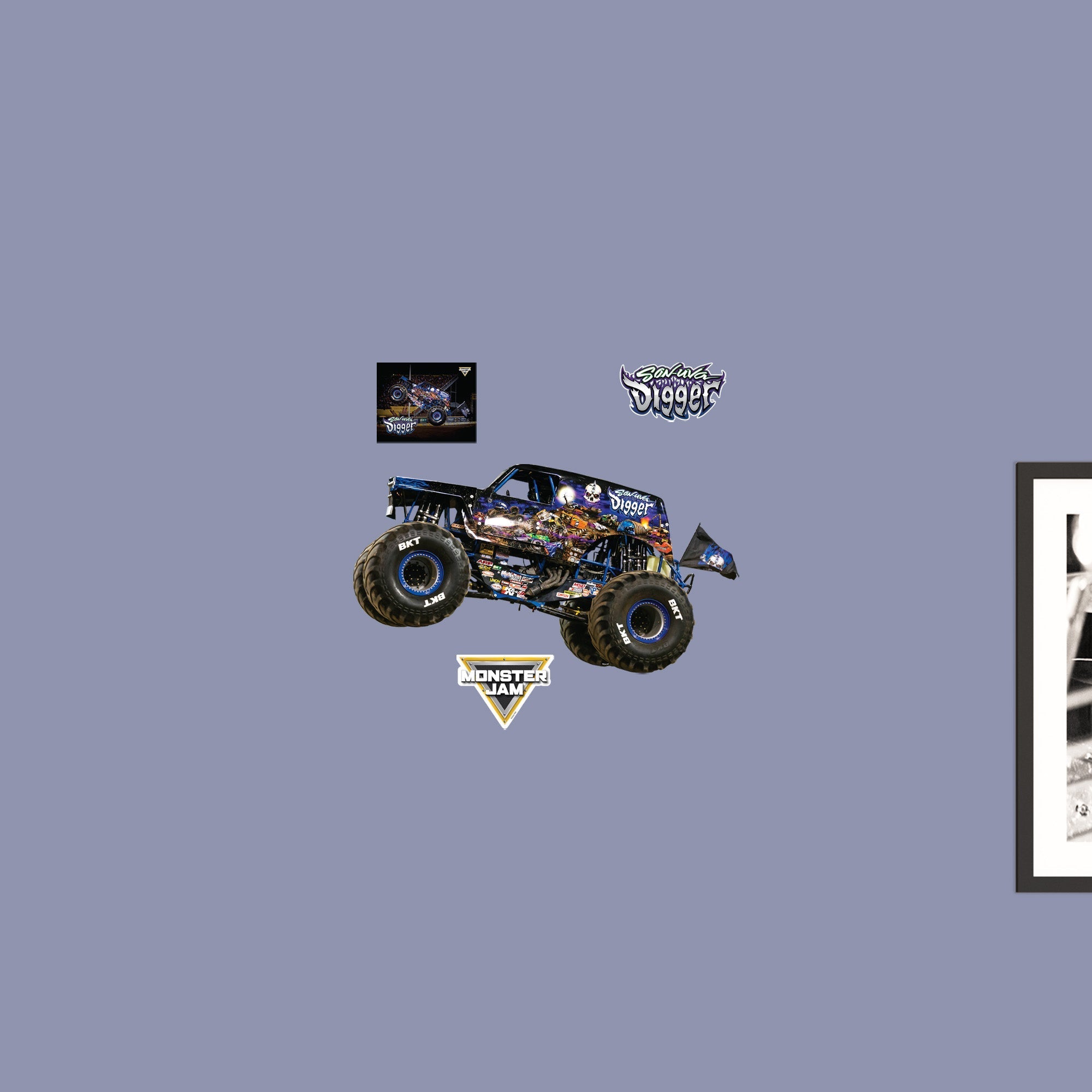 Son-uva Digger - RealBig Collection - Official Monster Jam - Reusable Vinyl Wall Decals #2