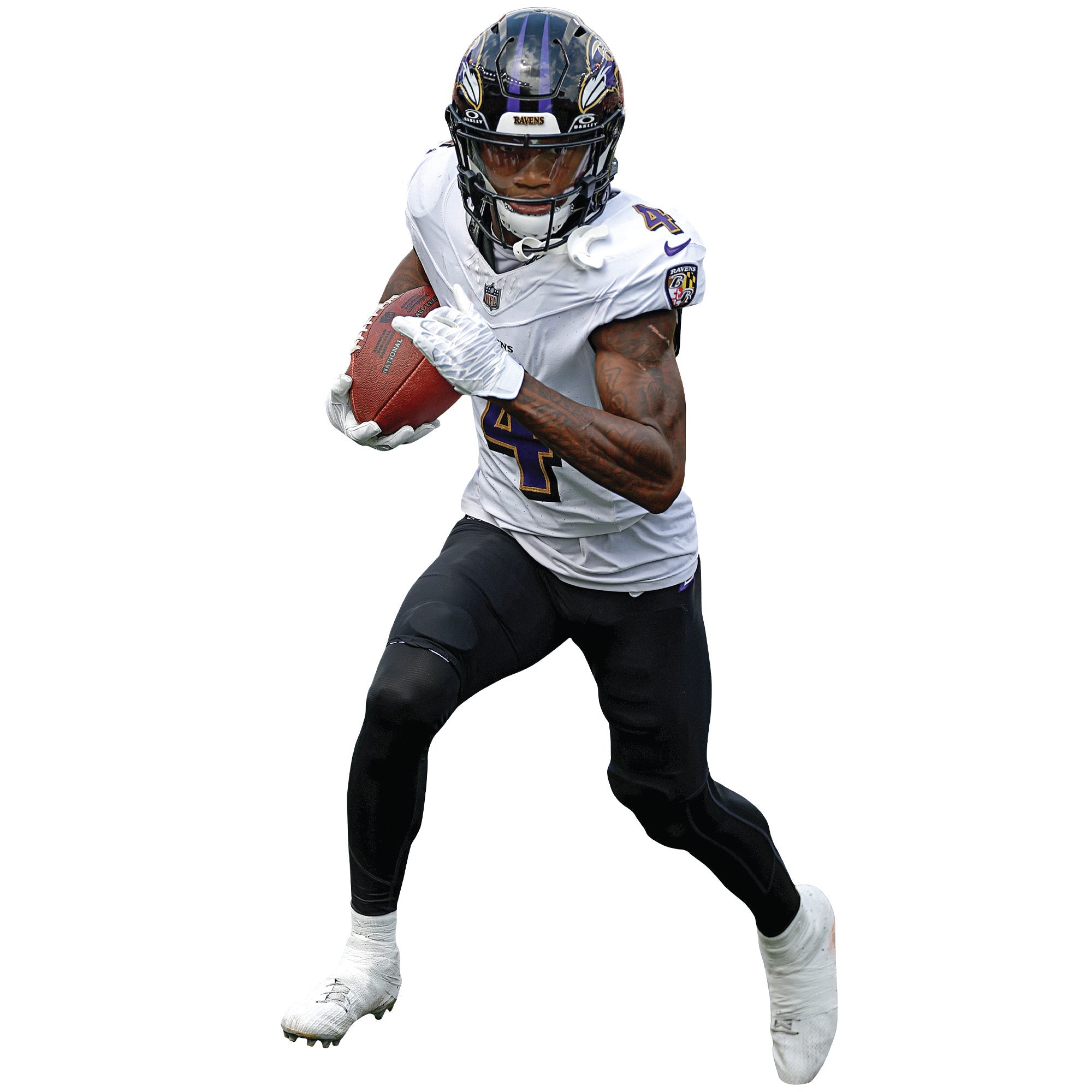 Zay Flowers - RealBig Collection - Official NFL - Baltimore Ravens - Reusable Vinyl Wall Decals