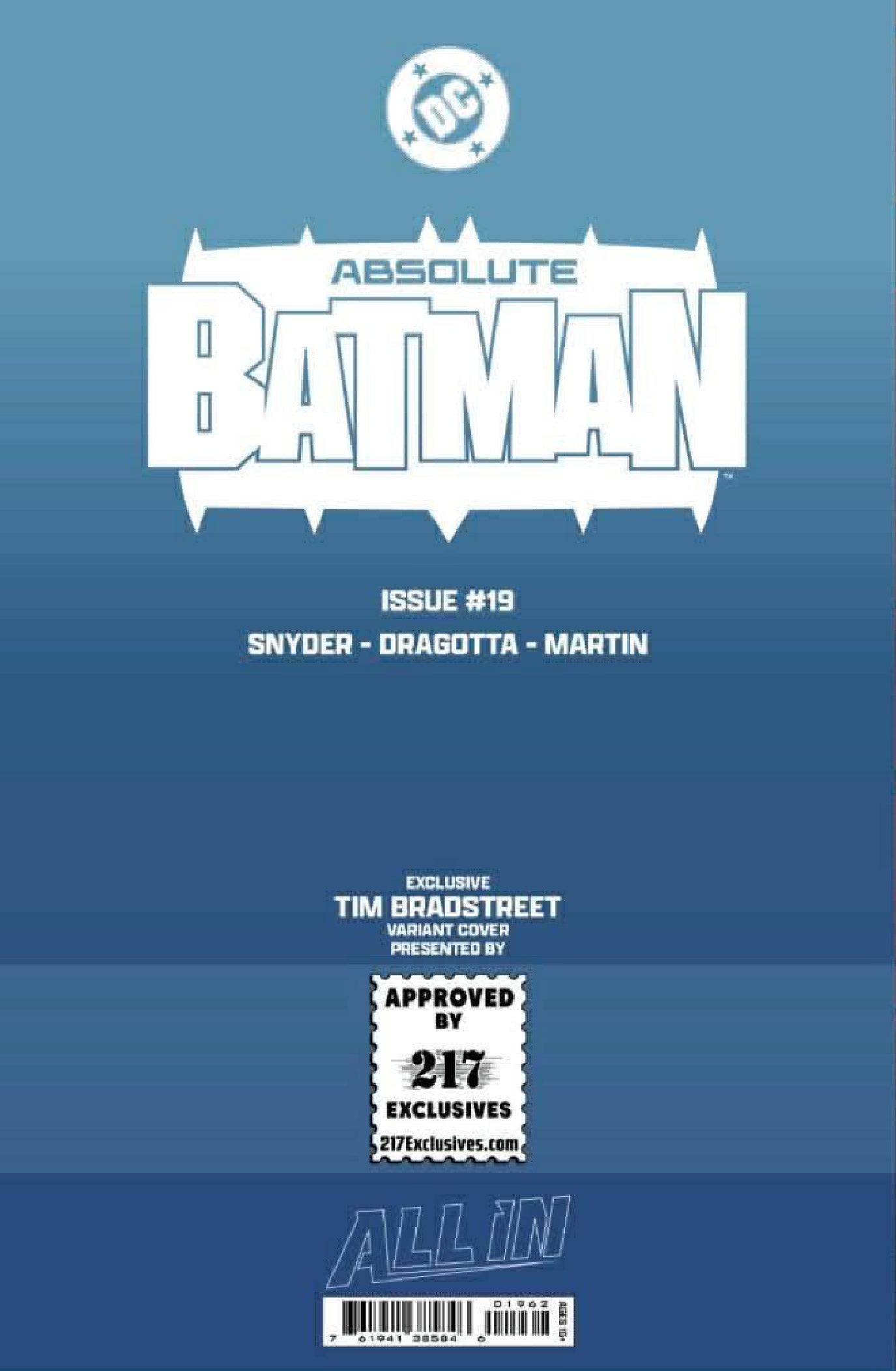 ABSOLUTE BATMAN #19 TIM BRADSTREET EXCLUSIVE VAR (04/08/2026) (04/15/2026)