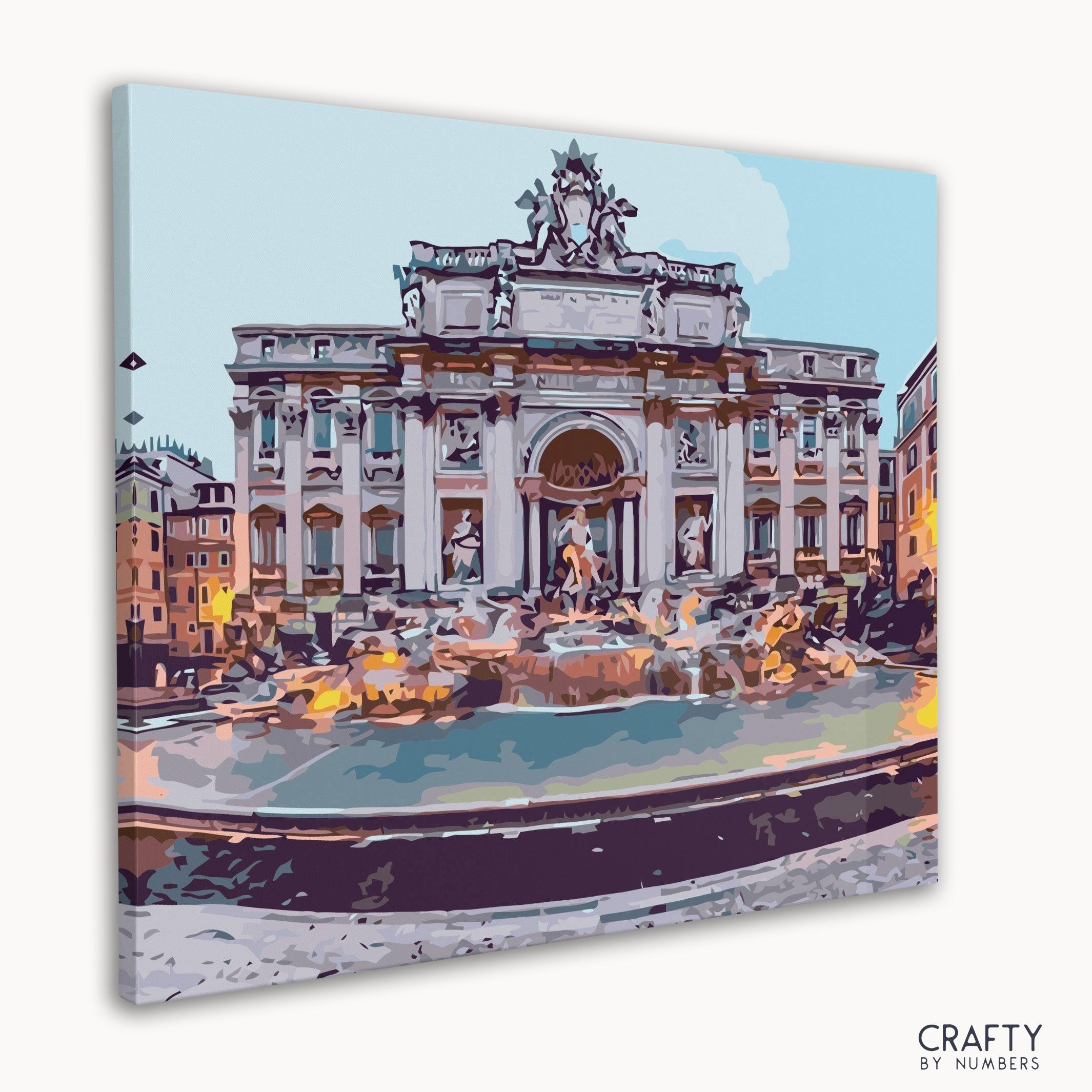 Trevi Fountain and Poli Palace