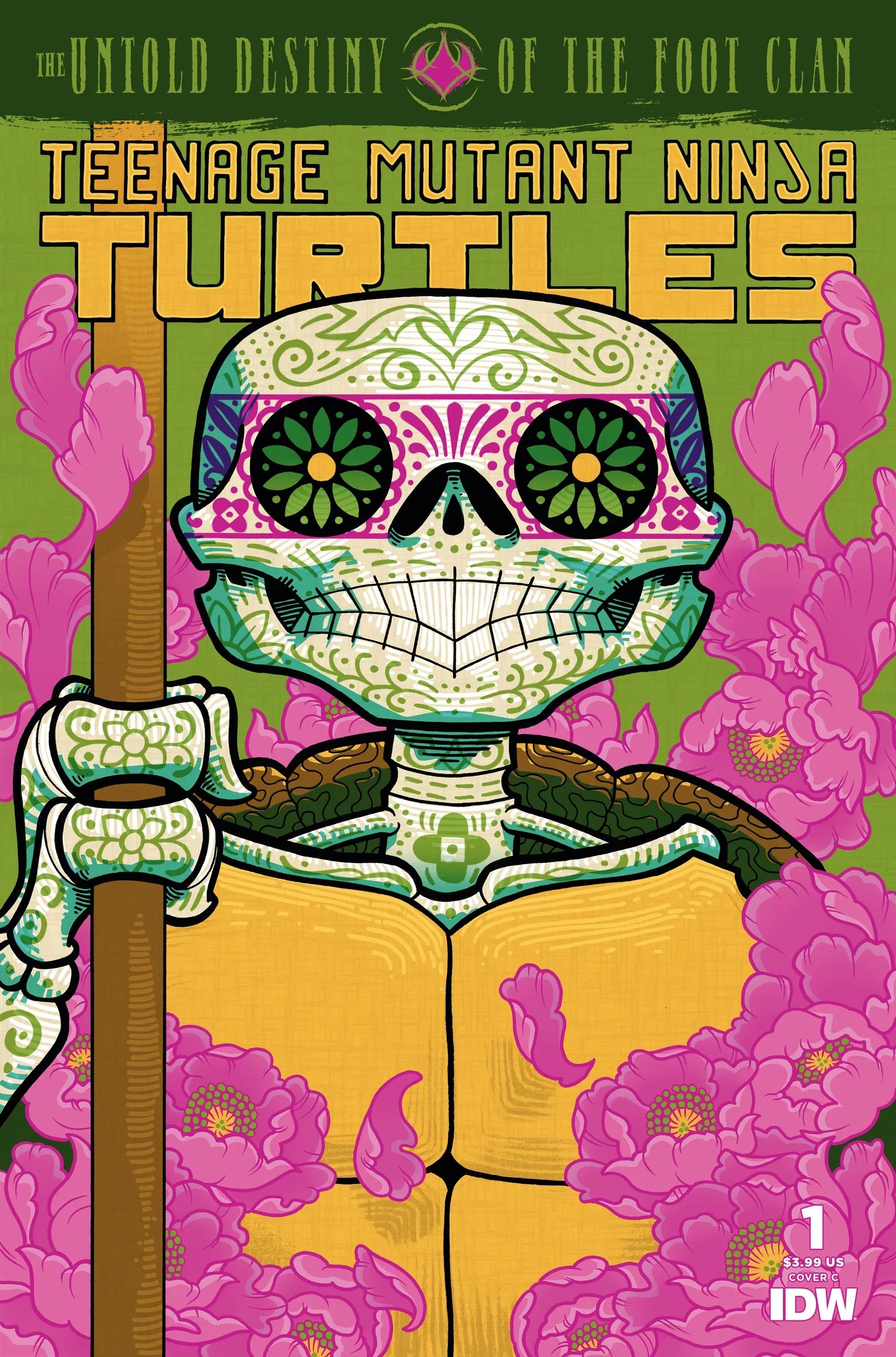 TEENAGE MUTANT NINJA TURTLES DIA DE LOS MUERTOS VARIANT COMIC BOOK SET ~ IDW