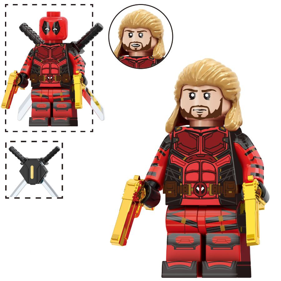 Red Mercenary Custom Minifig
