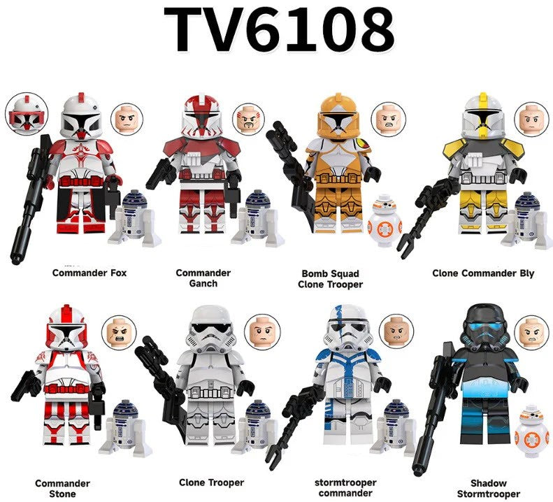 Fox Gamble Commander Clone Minifigures